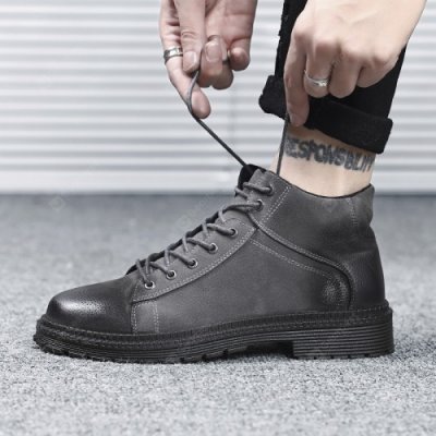 Men Boots Keep Warm Casual Shoes High Increased Mesh Shoes